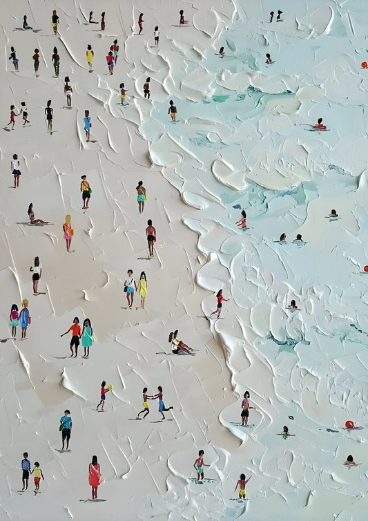 Textured Beach Modern Art