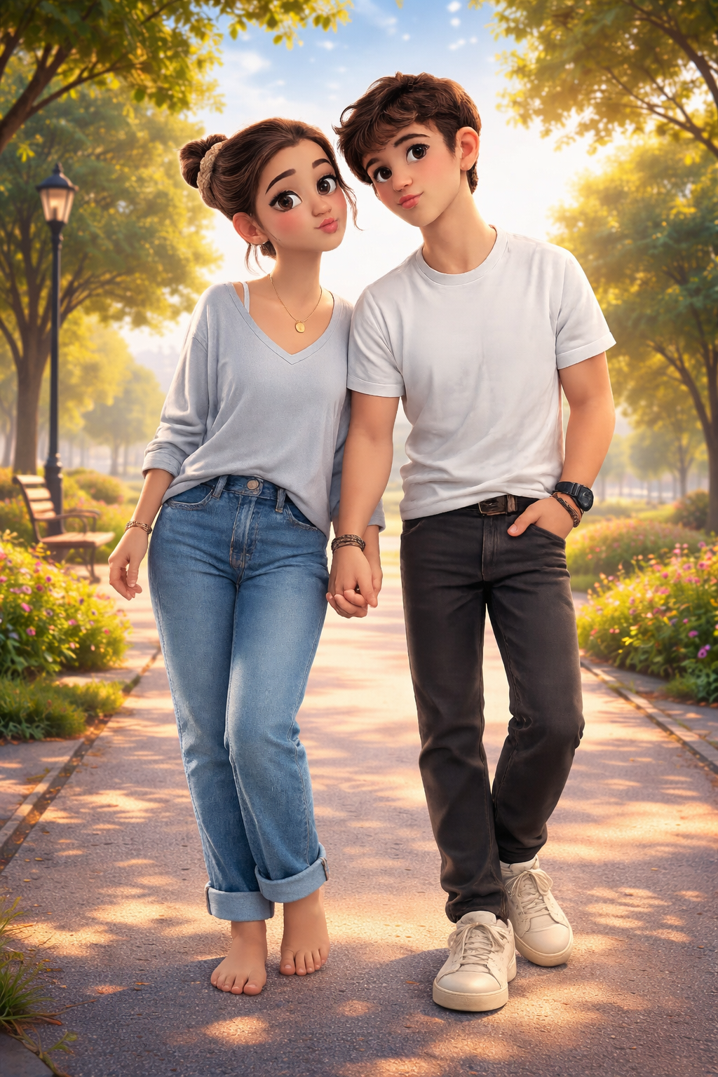 Custom Pixar Style Couple Portrait